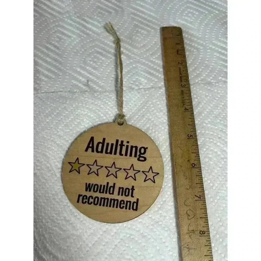 Funny Adulting One Star Would Not Recommend Christmas Tree Ornament